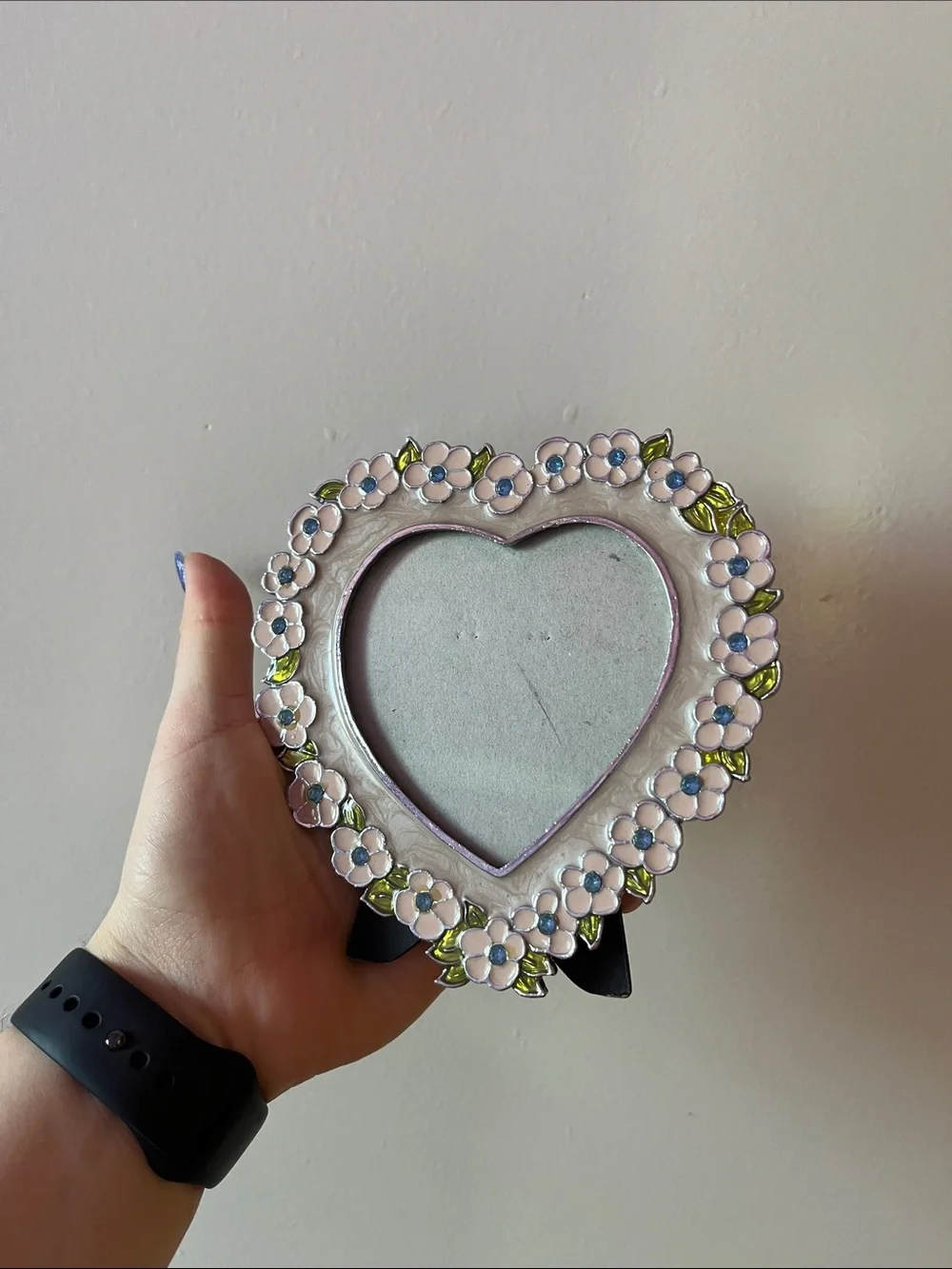 Heart Shaped Floral Picture Frame Pink Daisy Photo Frame